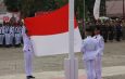 Komandan dan Prajurit Lanal Nias Ikuti Upacara Pengibaran Bendera Merah Putih Peringatan HUT Ke-80 Kemerdekaan Republik Indonesia di Jajaran Pulau Nias Tahun 2025
