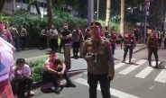 Wakapolsek Metro Menteng Pantau Pengamanan HUT RI ke-80 di Bundaran HI