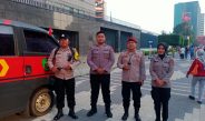Bhabinkamtibmas Gondangdia Amankan Rangkaian HUT RI ke-80 di St. Mrt Bundaran HI